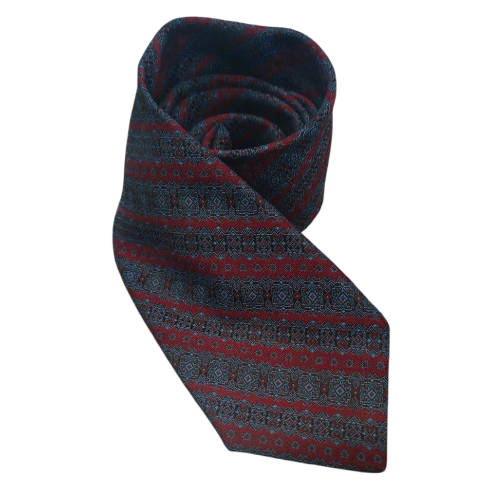 Givenchy Vintage Red and Blue Striped Silk Tie Exellent Condition Size 56×3